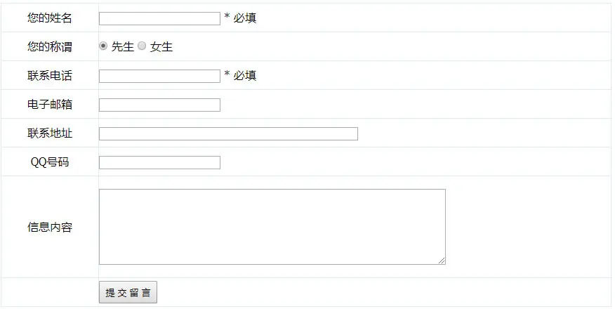 帝国CMS在内容页添加反馈表单